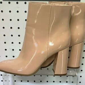 Elegant Nude Ankle Boots